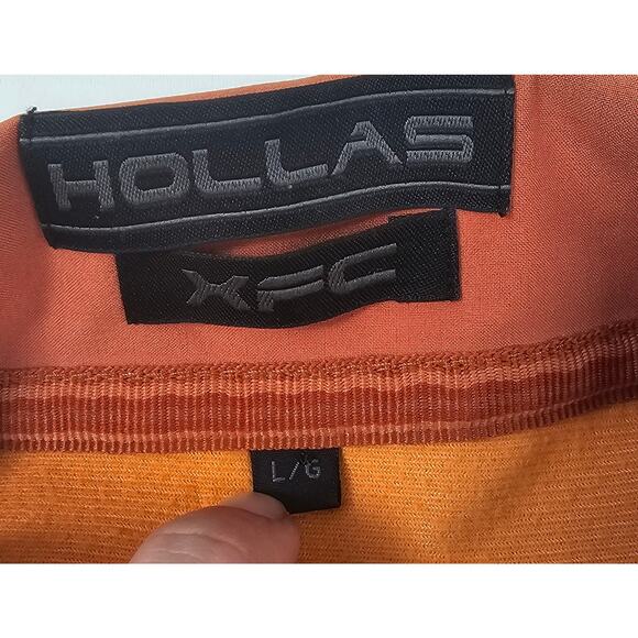 Hollas XFC wind water resistant golf jacket zip pockets orange performance L - Picture 5 of 9